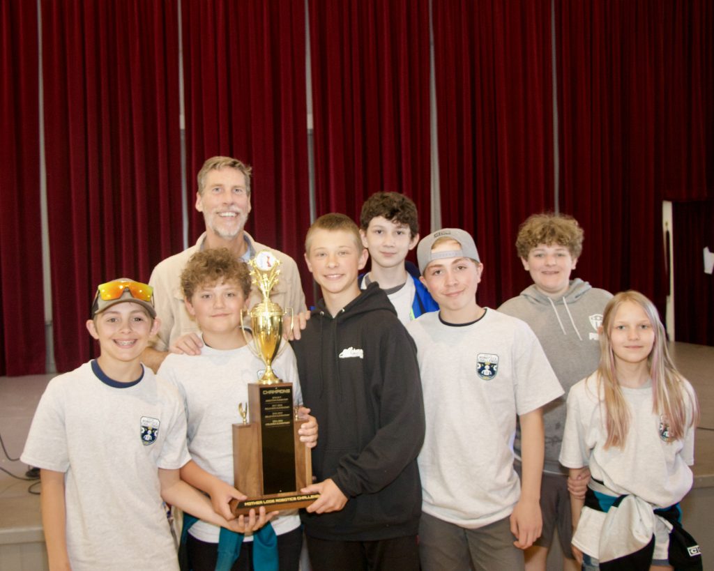 Belleview Elementary Teams: From left to right – Lucas Lassor, Desmond Thomas, Mr. Glazier, Weston Sindelar, Alexander Williams-Rodriguez, Leroy Portillo, Jackson Williams, and Hartly Werner