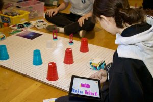 Curtis Creek: Curtis Creek student Molly Spear programs her team’s robot for a successful run at the 2023 Mother Lode Robotics Challenge.