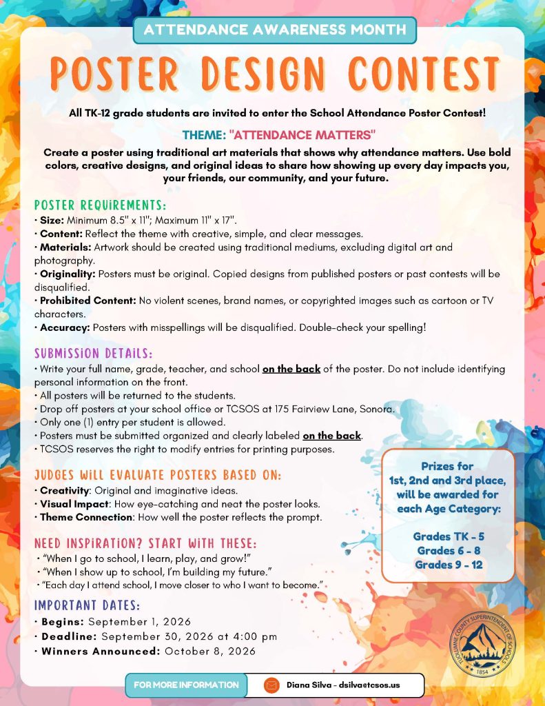 Attendance Awareness Poster Contest Guidelines 2026-2027.